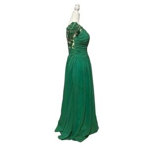 Vintage Prom Dress Womens L/XL Green Gown Sparkle Dance Green Lover Delight 90s